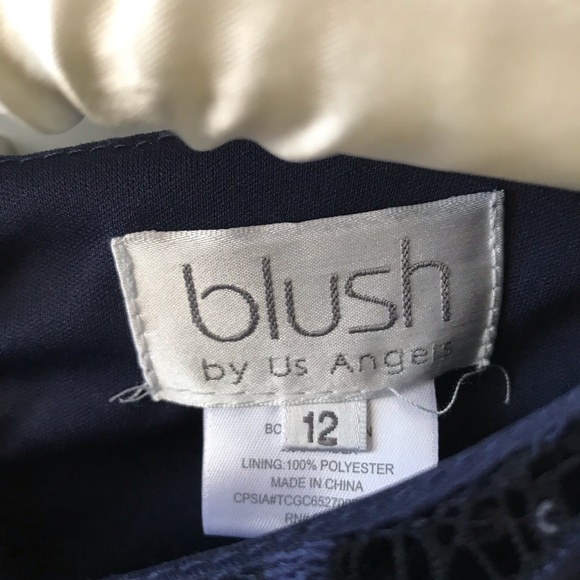 Girls Navy blue party dress size 12 by Blush - Picture 4 of 4